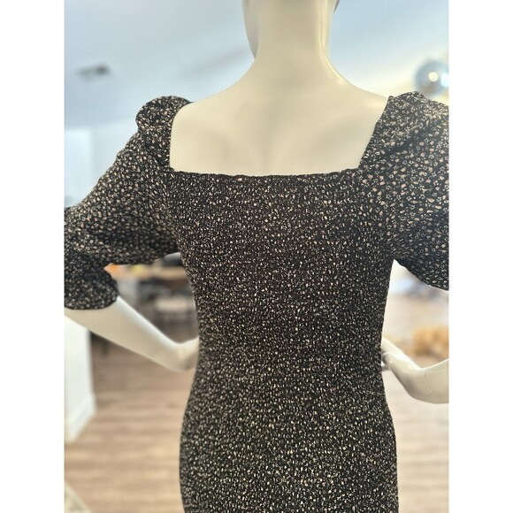 Womens All Over Smocking Dress Bodycon Ruched Elastic Curve‎ Hugging Size M/8/10 - Picture 9 of 16